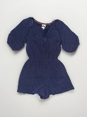 Knox Rose Navy Blue Short Sleeve Romper
